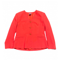 1980s Eastex Red Jacket | Gold Button Detail | UK 14/16 | Vintage Blazer