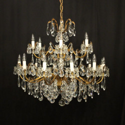 French 18 Light Gilded Antique Chandelier