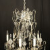 French Silver Gilded H. Vian Antique Chandelier