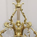 French Neoclassical Style Gilt Bronze Lyre Chandelier