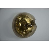 Amber Glass Flush Mount By Koch & Lowy For Peill And Putzler, 1960s