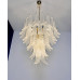 Italian Vintage Murano Chandelier 52 Crystal Glass Petals