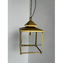 Vintage 1950 S Quality Contemporary Gold Brass Lantern