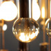 Vintage Chandelier Design Chromed Metal Glass Italy 1960s