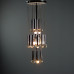 Vintage Chandelier Design Chromed Metal Glass Italy 1960s