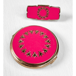 1960s Vintage Stratton Compact and Lipstick Holder Boxed Set