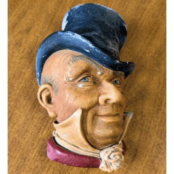 Collectables | 1950s Vintage Legend Chalkware Mr Micawber Wall Plaque