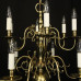 English Brass 12 Light Antique Chandelier