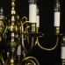 English Brass 12 Light Antique Chandelier