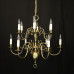 English Brass 12 Light Antique Chandelier