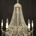 French Tent & Waterfall Antique Chandelier