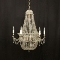 French Tent & Waterfall Antique Chandelier
