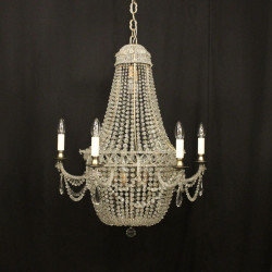 French Tent & Waterfall Antique Chandelier