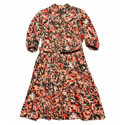 Vintage Dress | 1950s Vintage Autumn Tone Day Dress Size 14