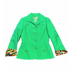 Vintage Jacket | 1970s Vintage Green Fitted Jacket Size 8/10