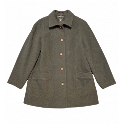 1970s Coat | Vintage David Barry Brown Wool Cashmere Coat Size 16
