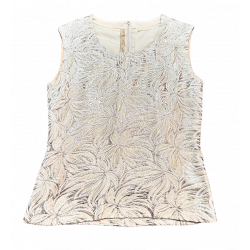 Evening Top | 1960s Vintage Gold Shimmer Shift Top Size 10/12