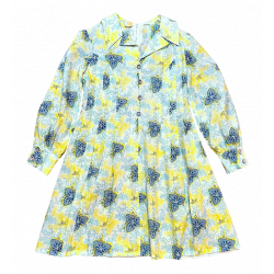 Vintage Dress | 1970s Vintage Celtic Print Trevira Tunic Dress Size 12/14