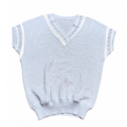 Vintage Clothing | 1980s Vintage Pastel Blue Tea Jumper Size 14/16