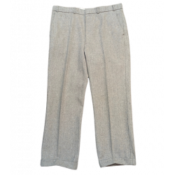 Mens Vintage St Michael Beige Herringbone Trousers 36W 29L